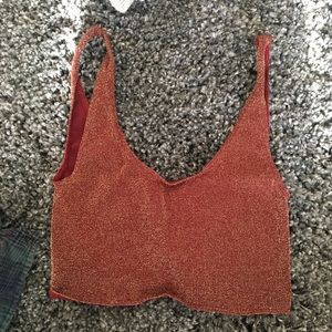 Red glittery crop top